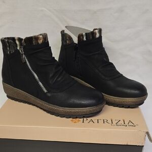 New Patrizia Black/Brown Ankle Boots Size 7 Womens (38 EU)